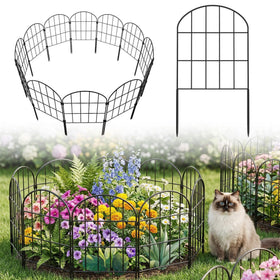 Kimazo 19-pack garden fence panel close-up with rustproof coating for durable edging.