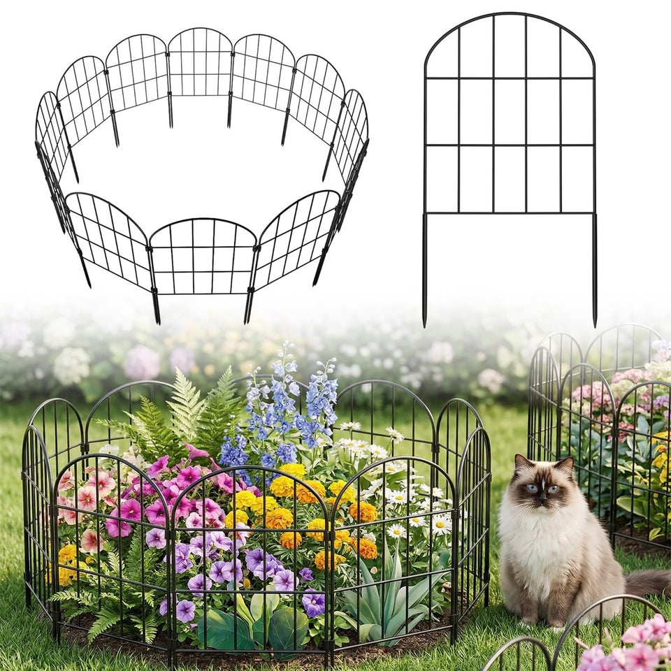 Kimazo 19-pack garden fence panel close-up with rustproof coating for durable edging.