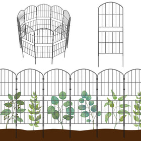 Kimazo arched decorative garden fence panel increases curb appeal while protecting flower beds