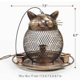 KIMCHOMERSE bird feeder with water cups provides hydration for visiting songbirds.