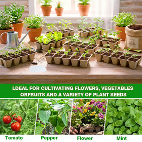 Kimdozee natural pulp material blends with soil as pots biodegrade after planting.