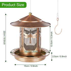 Kimerse raised-tray bird feeder helps keep seeds contained for cleaner feeding.