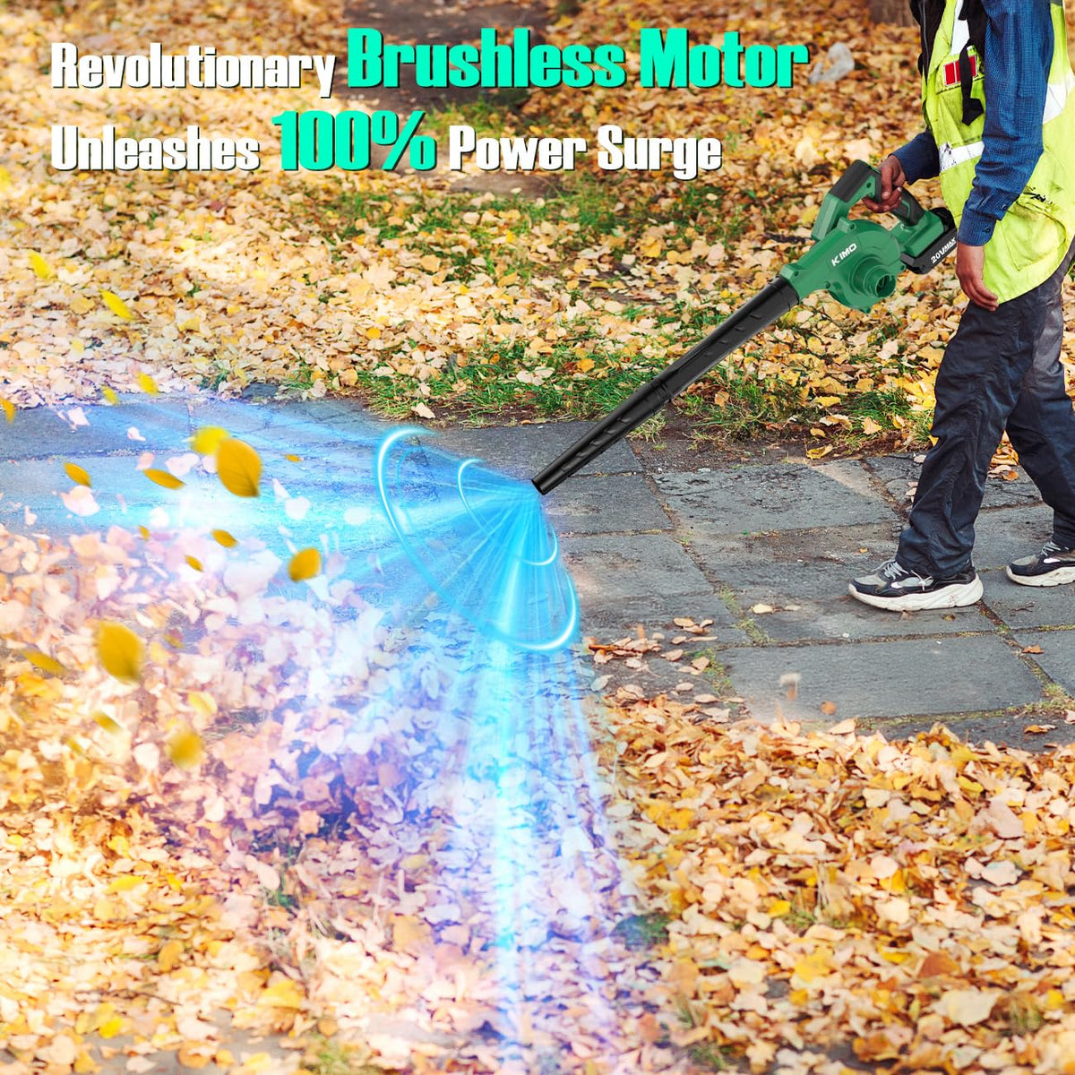 KIMO brushless motor detail emphasizing durability and efficiency.