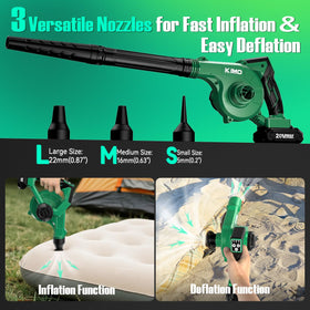 KIMO three-nozzles set for inflating and deflating pool toys and mattresses.