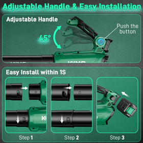 KIMO two batteries offer backup power for longer cleaning sessions
