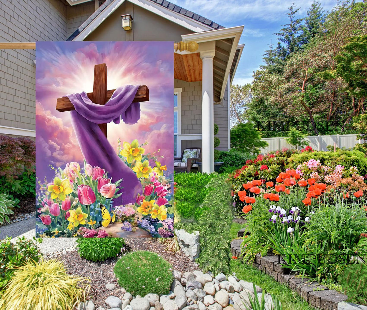 KIMPUDSEN weatherproof fade resistant flag maintains color outdoors