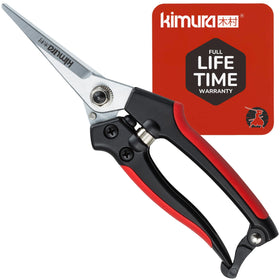 Kimura 8" Pro Pruning Scissors full view highlighting ergonomic design for comfortable gardening
