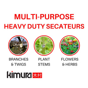 Kimura Samurai anti-rust coated riveted handles ensuring durability.