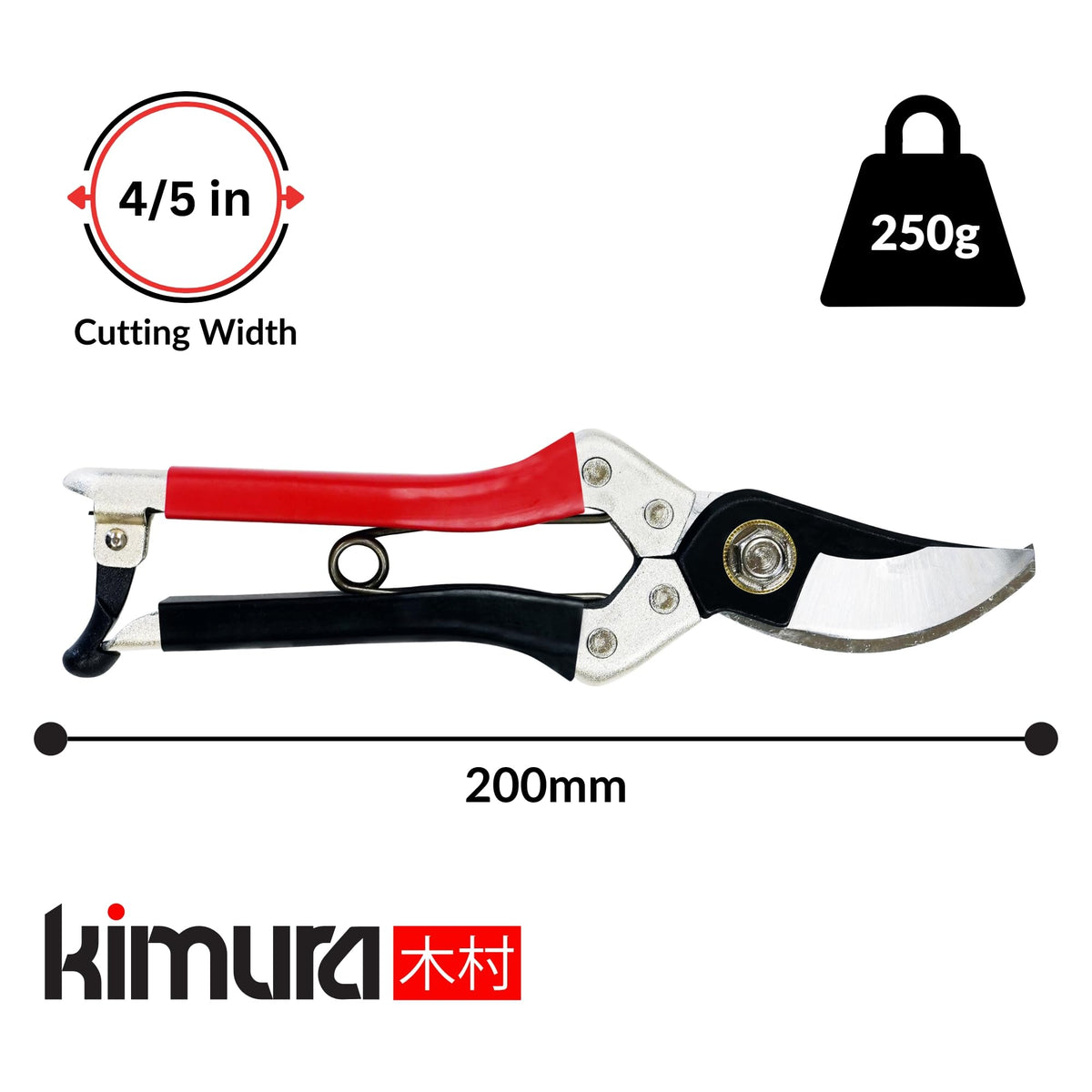 Kimura Samurai blade heat-treated to 61 HRC for long-lasting edge.