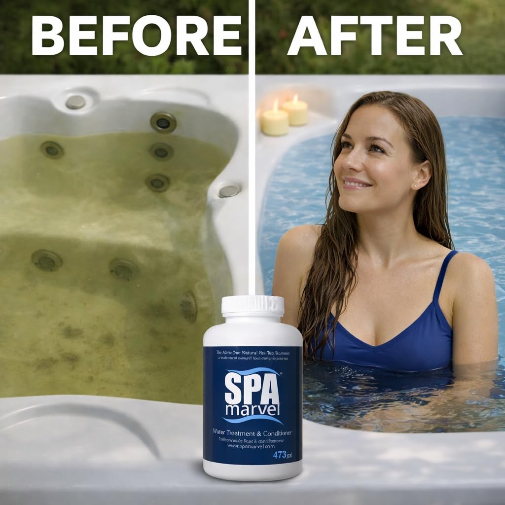 Kinara Spa Marvel bottle lasts 30 days for up to 500 gallons of spa water.