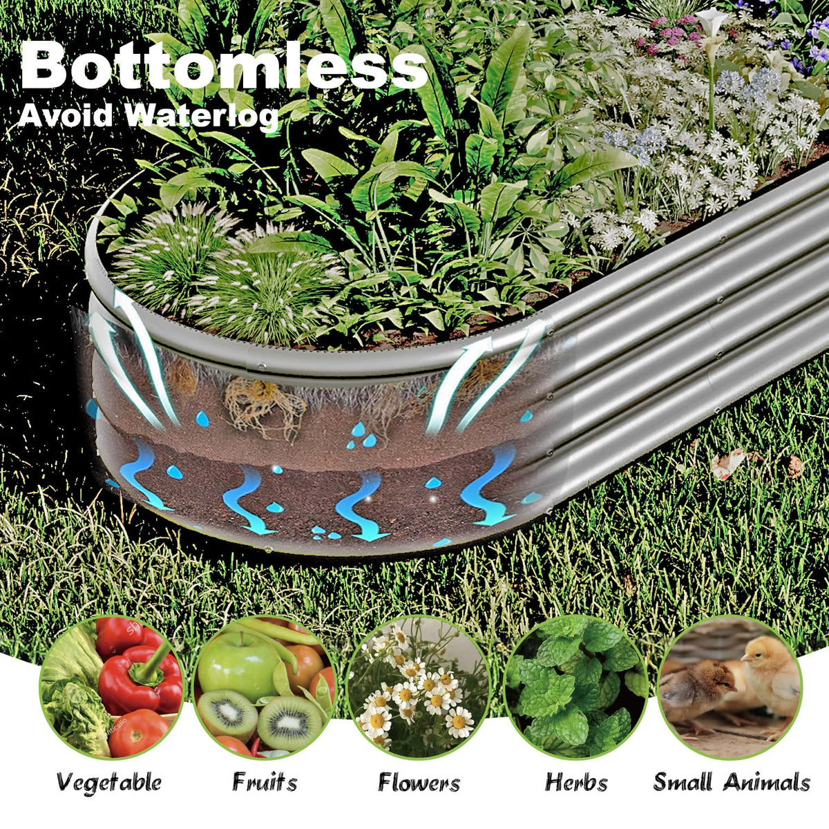 KindDeer anti-rust-coating bed features long-term durability in outdoor soil environments.