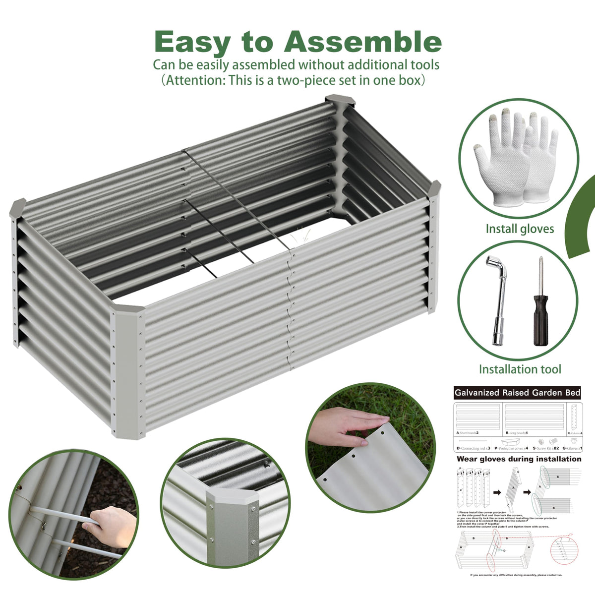 Kinddeer durable outdoor garden setup supports vegetables and flowers.