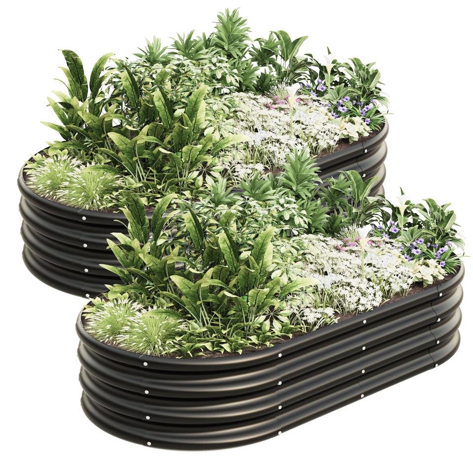 Kinddeer oval raised garden bed assembly for quick setup outdoors