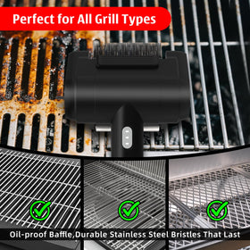 Kindoo electric grill brush cordless design allows flexible movement.