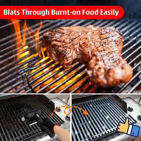 Kindoo electric grill brush with stainless steel bristles provides safe, thorough cleaning.