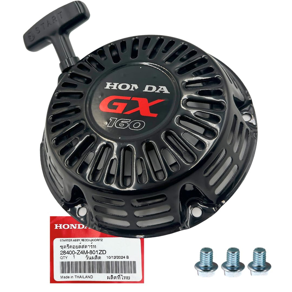 Kindza recoil pull-starter assembly for Honda GX engines, smooth starts and reliable operation.