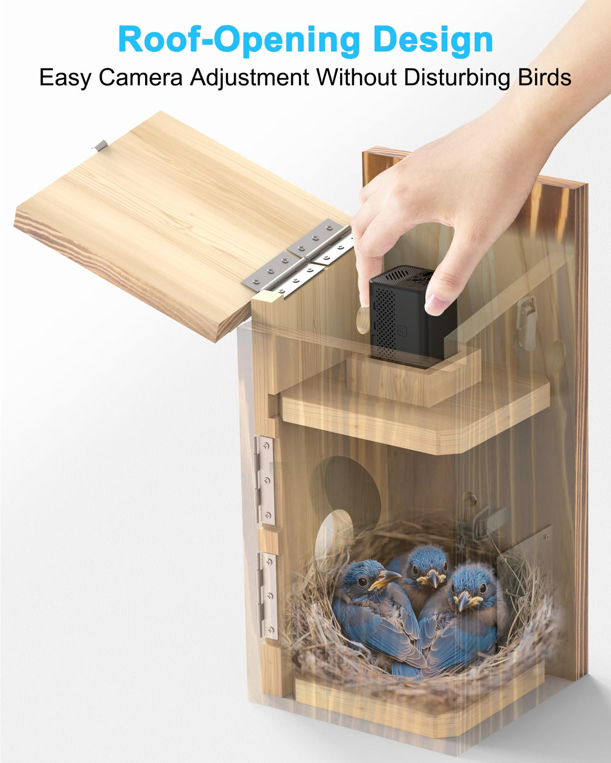 KinetCam 2800mAh battery keeps recording through cloudy days and nights.