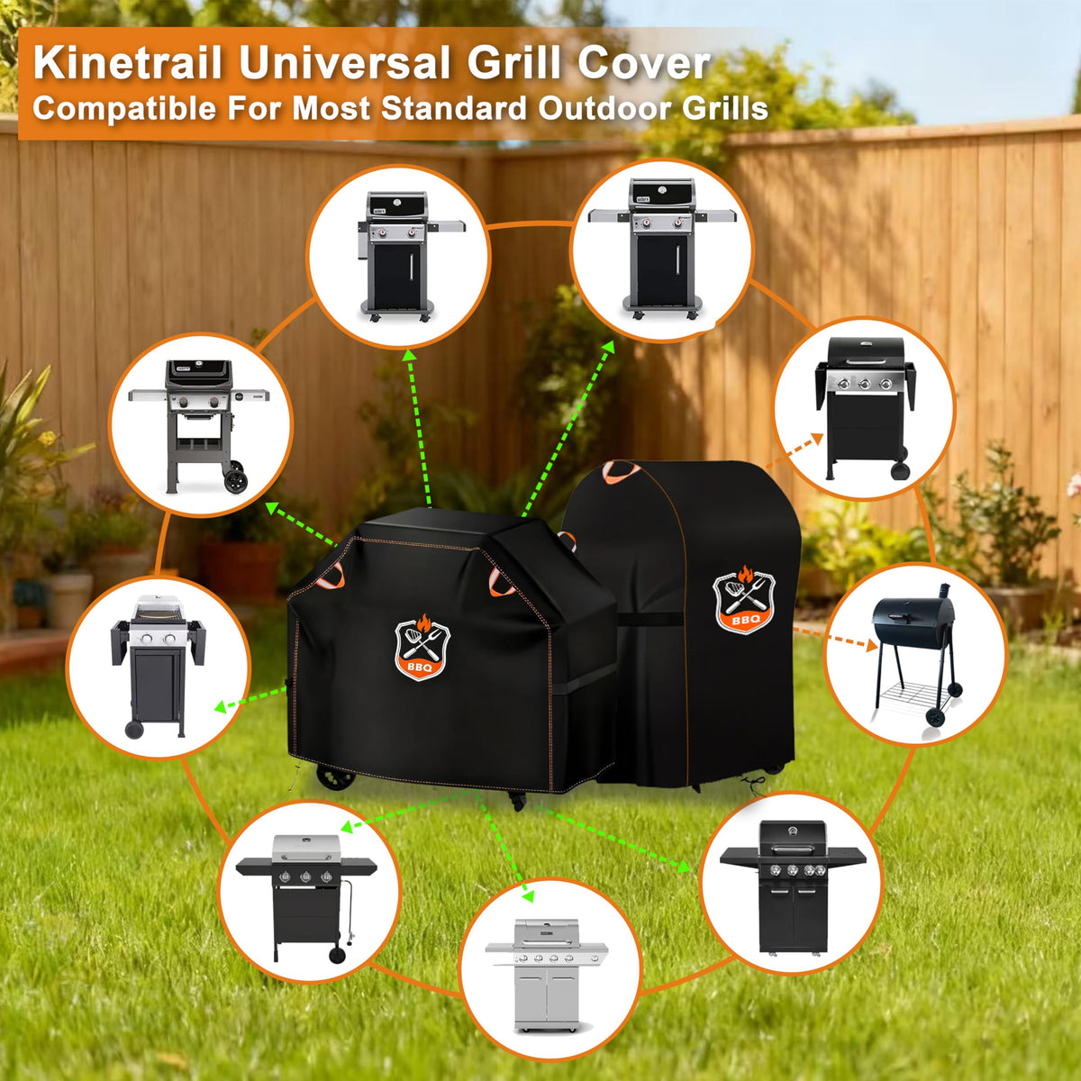 Kinetrail fit-check guide helps verify compatibility with grills.