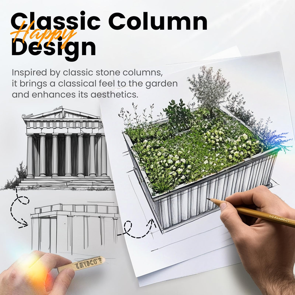 KING BIRD galvanized-steel planter side view demonstrates sturdy frame and weather resistance.