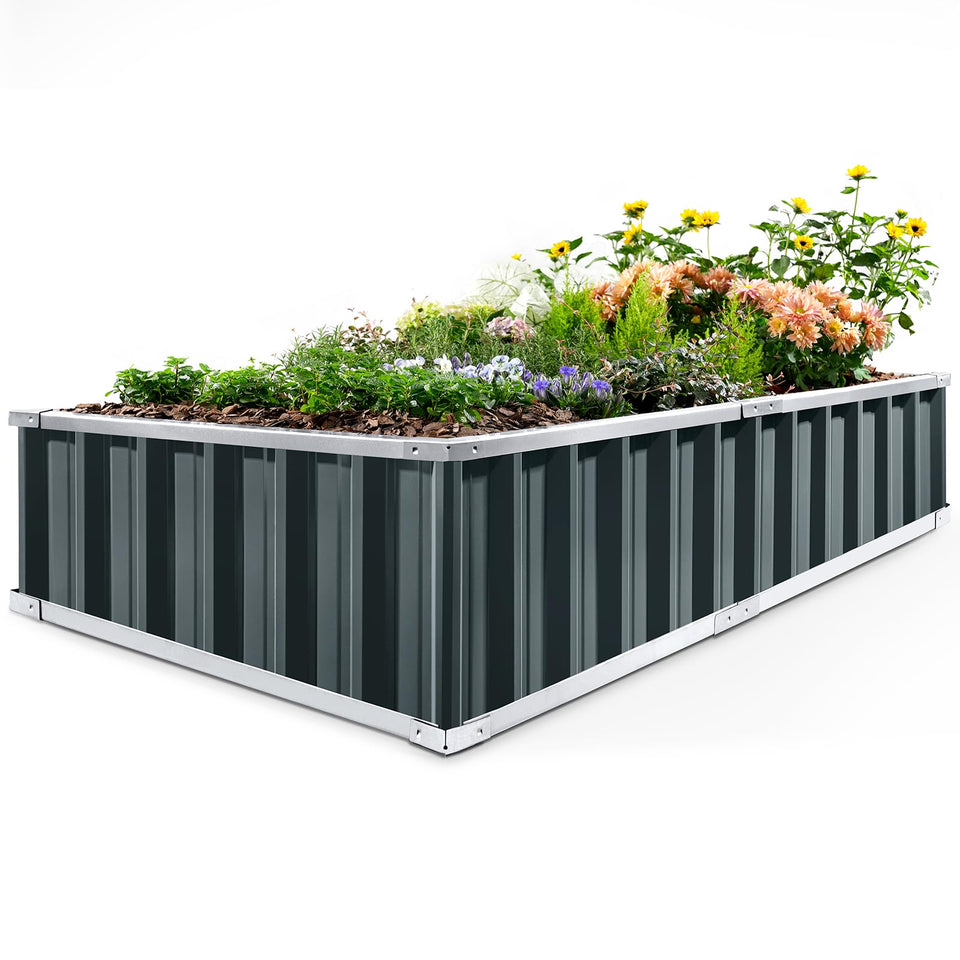 KING BIRD raised garden bed with 68x36x12 silhouette for durable outdoor gardening.