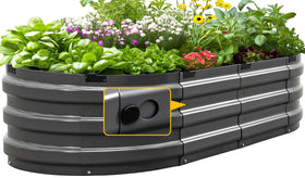 King Bird raised garden bed assembly shows quick interlocking panels for easy setup.