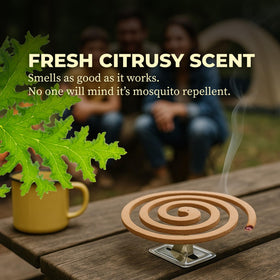 King Mosquito Coils outdoor-patio-use shown on table for gatherings.