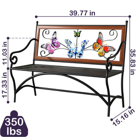 KINGBO front porch and garden bench blends with outdoor décor.