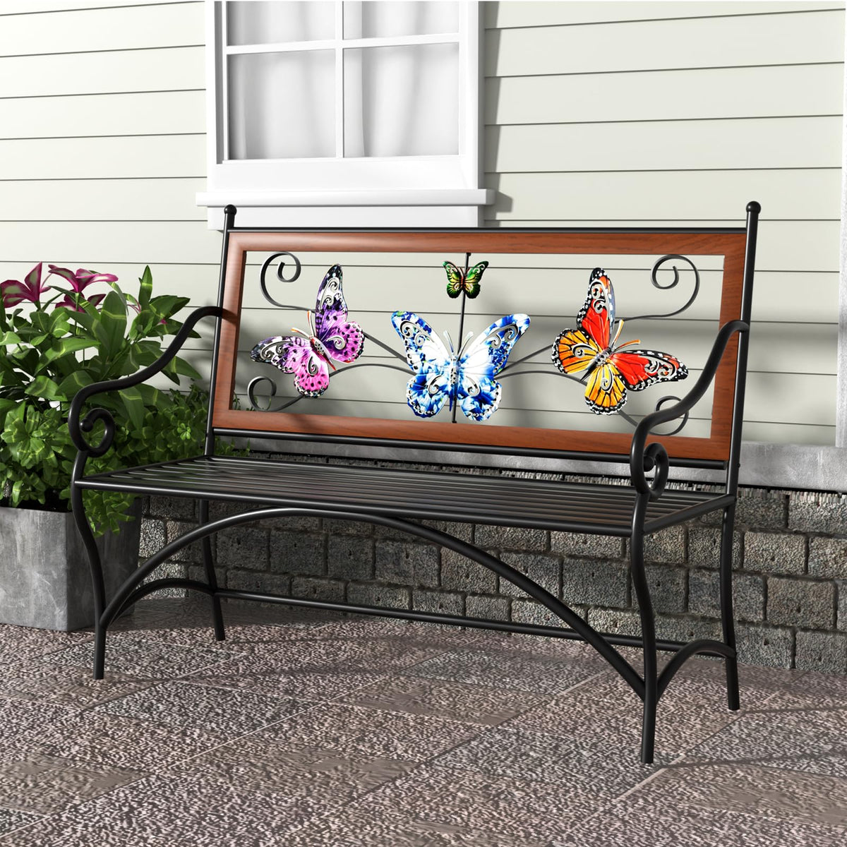 KINGBO slatted seat drains water efficiently for easy maintenance outdoors.