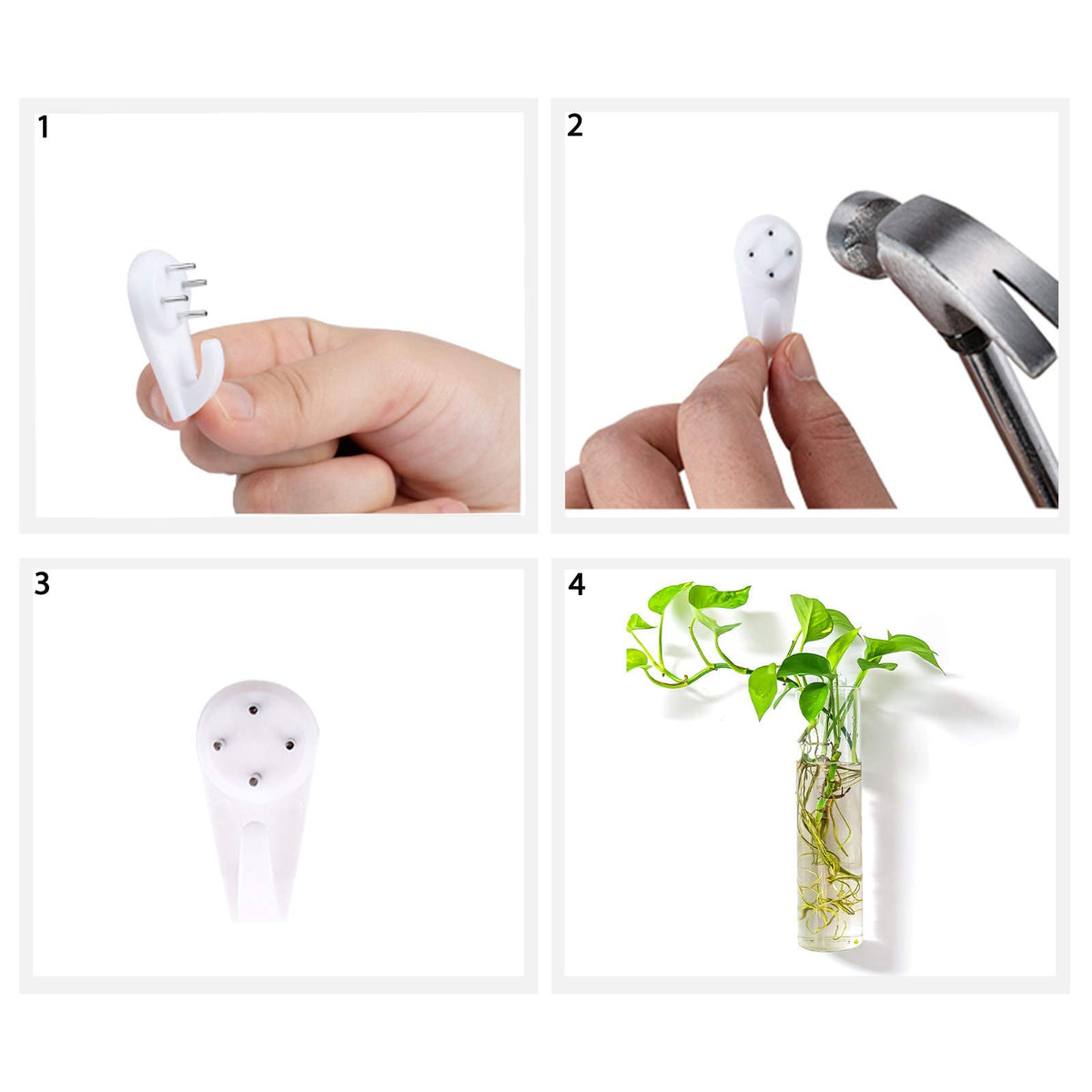 Kingbuy easy-install wall vase with top back hanging hole