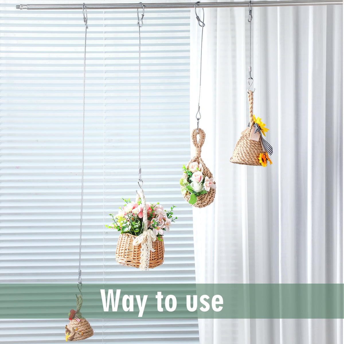 Kingdder 36-inch bird feeder hanger extended for tall trees and wide setups.