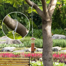 Kingdder tree limb protector protects branches while holding decor.