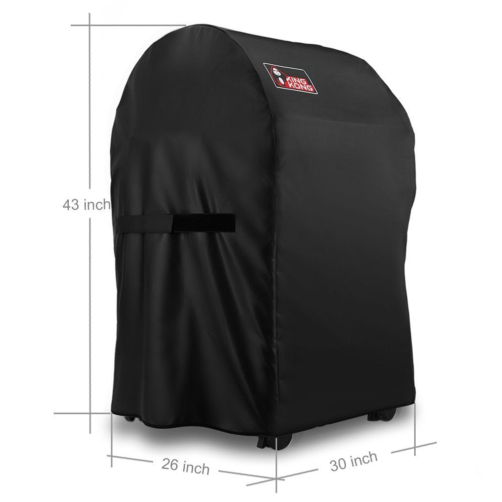 Kingkong 7105 grill cover back view highlights weatherproof fabric and coverage.