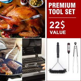 Dimensions 52x26x43 inches provide broad coverage for compatible grills.