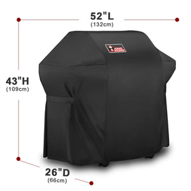 Heavy-duty polyester fabric resists water and heat for Kingkong cover.