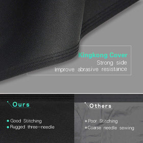 Two large Velcro straps secure the cover against windy conditions.