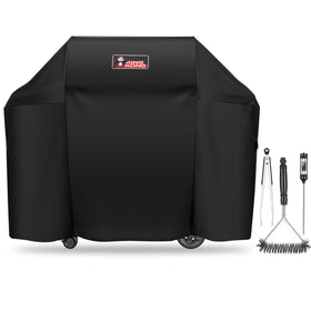 Kingkong 7130 grill cover on Genesis II 3-burner protects from rain and sun