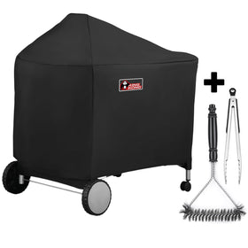 Kingkong 7152 grill cover on Weber Performer 22-inch for weather protection
