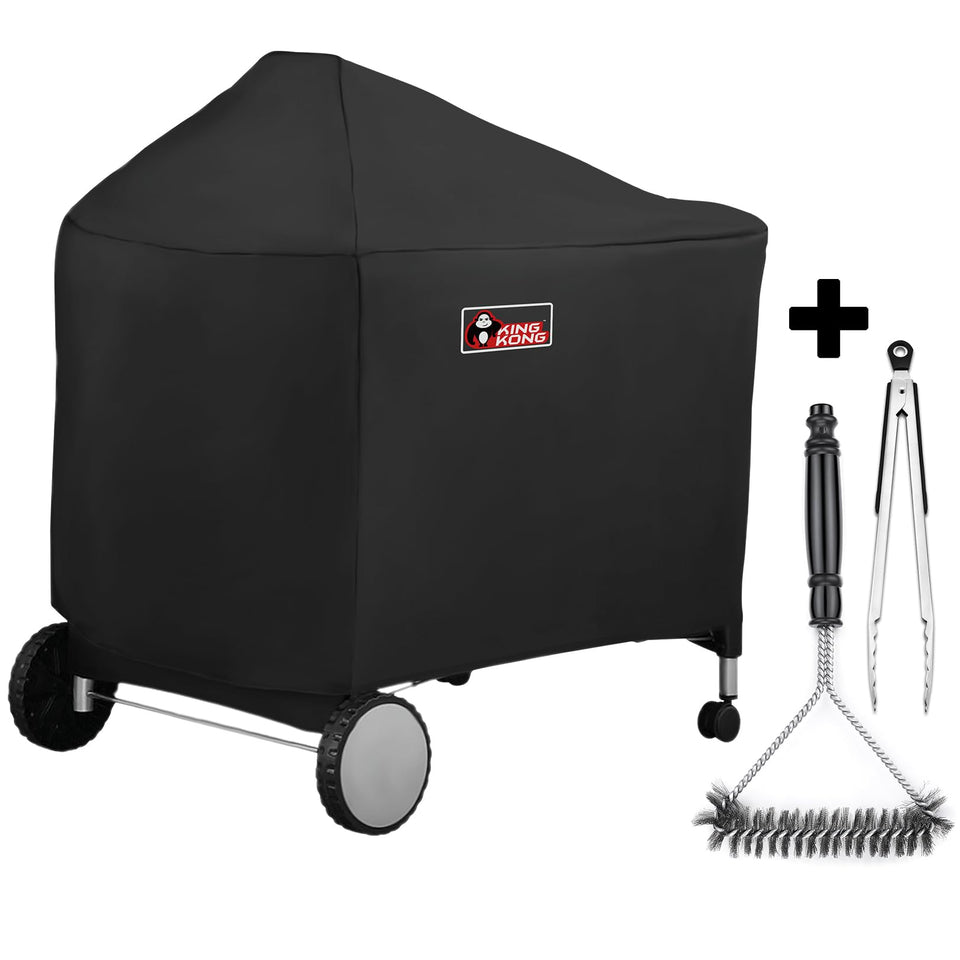 Kingkong 7152 grill cover on Weber Performer 22-inch for weather protection