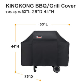 Kingkong heavy-duty polyester cover delivers durable outdoor protection for grills.