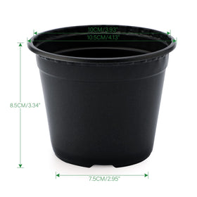 Kinglake 4-inch plastic pot bottom with drain holes for moisture control.