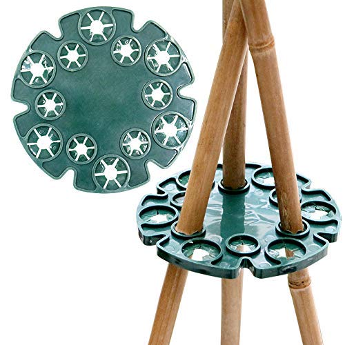 KINGLAKE bamboo cane holder disc-pack in green for stable plant support