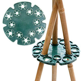 KINGLAKE bamboo cane holder disc-pack in green for stable plant support