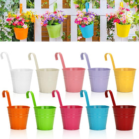 Kinglake hanging flower pot in 6.3 inch size with detachable hook for balcony decor.