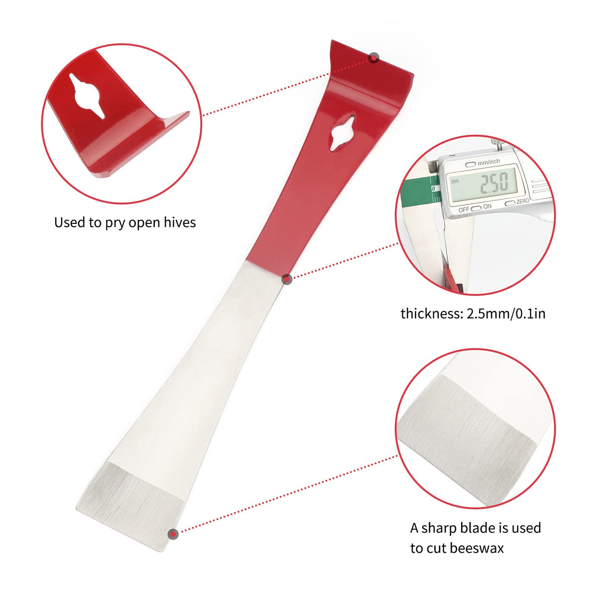 KINGLAKE GARDEN honeycomb tool with hanging holes design for convenient carry.