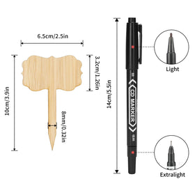 Kinglake bamboo label marker pen provides smooth writing in garden tasks