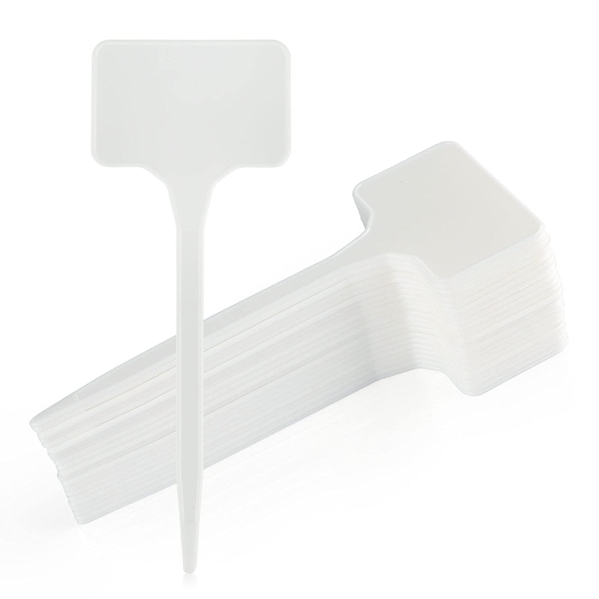 KINGLAKE GARDEN 6-inch white plastic plant label marks plant names in a garden bed