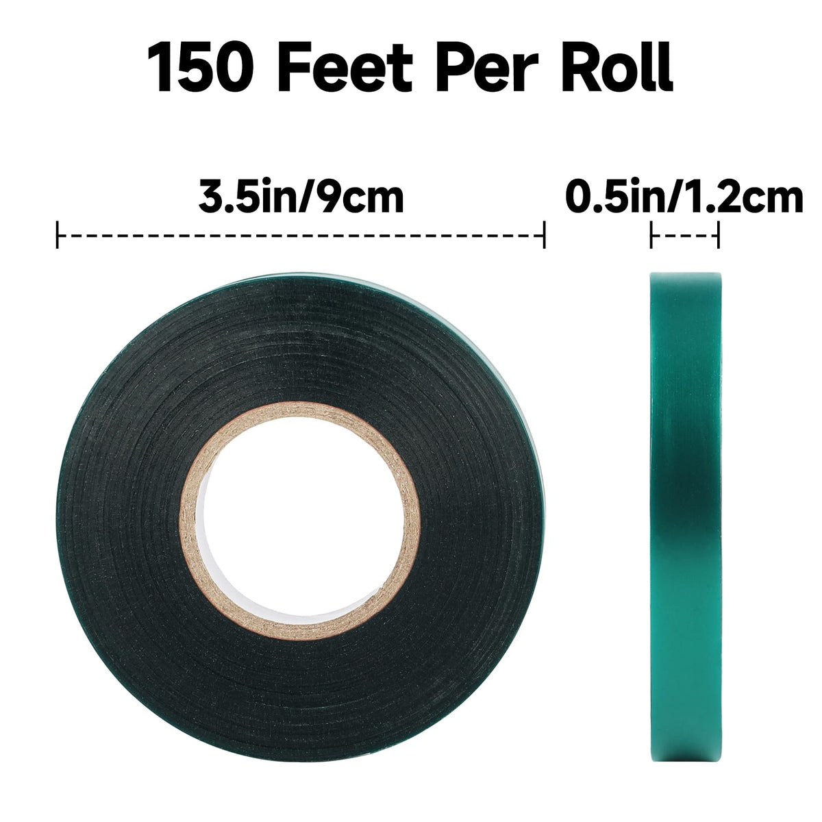 KINGLAKE GARDEN Stretch Tie Tape Roll close-up of green strap highlighting soft vinyl material for plant care