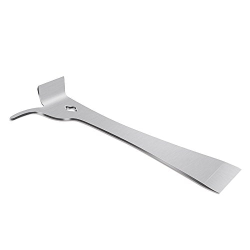 KINGLAKE hive scraper in polished stainless steel, 10-inch length for sturdy hive access.