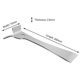 KINGLAKE silver hive tool in stainless steel for safe frame prying.