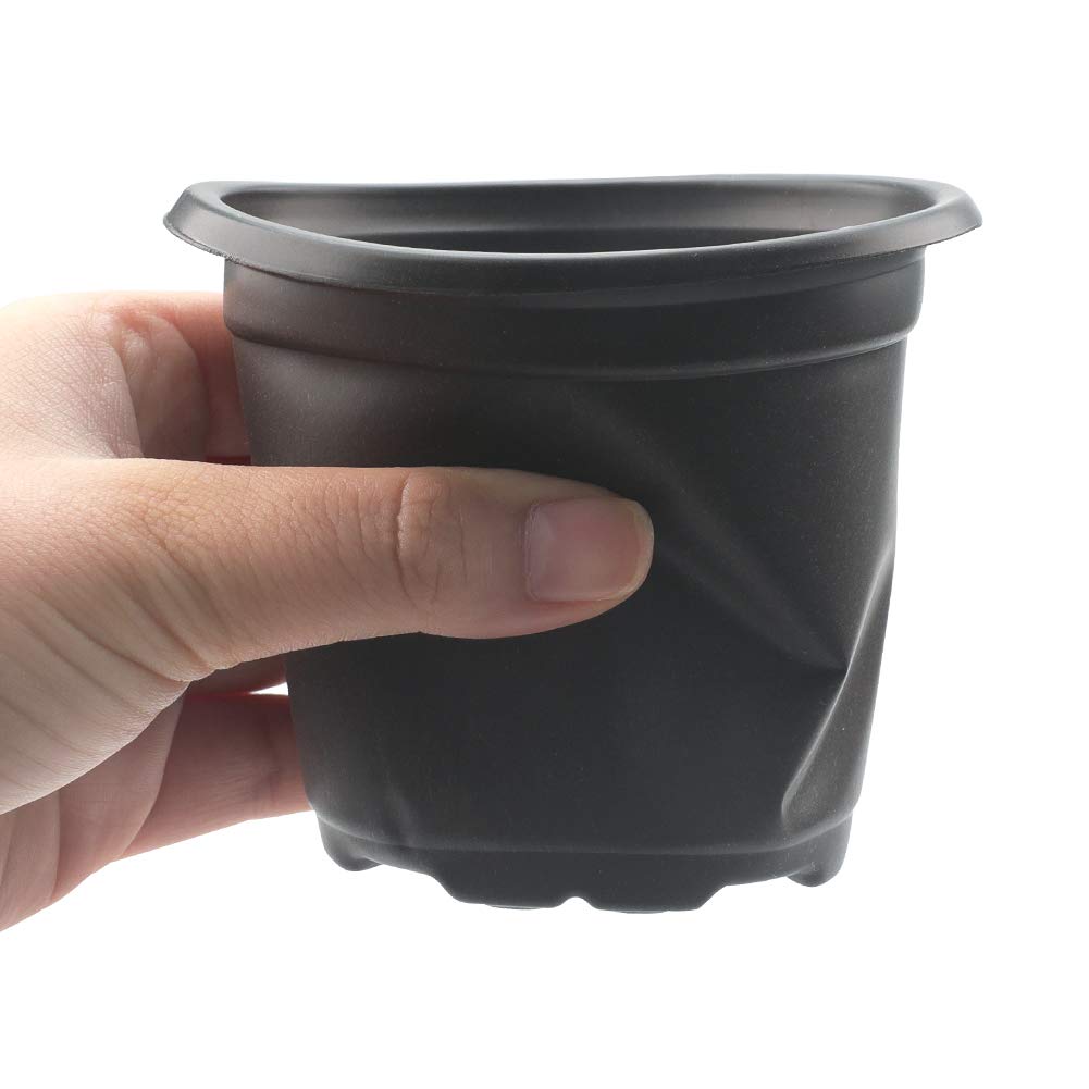 Kinglake nursery pot 4-inch black offers versatile planting options.